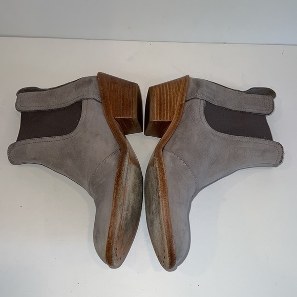 Rag & Bone Grey Dixon Waxed Suede Ankle Boots/Booties SZ 37.5 - Picture 3 of 9